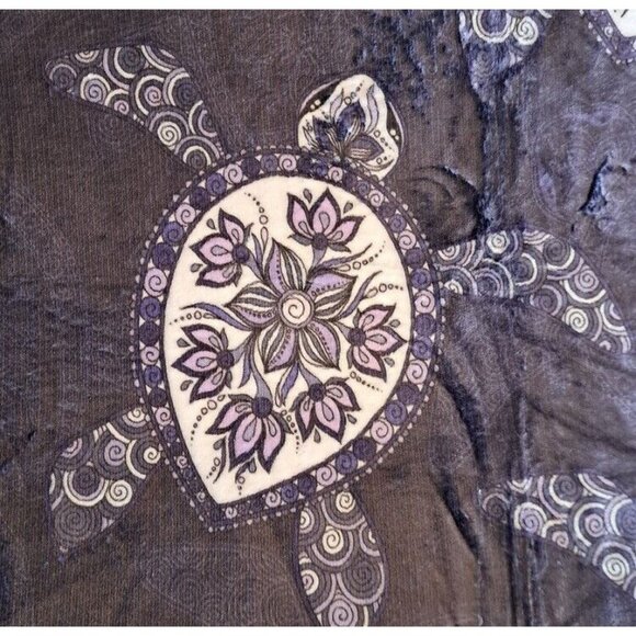 New Purple Sea Turtle Plush Fleece Throw Gift Blanket Sherpa Turtles SOFT Ocean - Picture 3 of 5